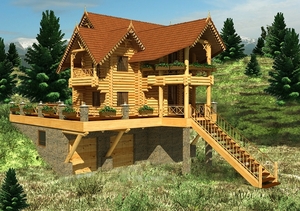 Деревяные дома, котеджи грн.