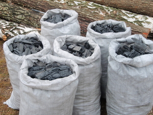 Древесный уголь в полипропиленовых мешках в колличестве 20 т грн.0