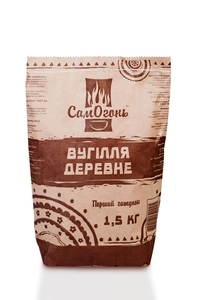 Древесный уголь в бумажных мешках по 1,5, 2,5, 10 кг грн.0