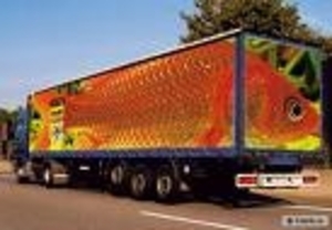 Перевозка грузов автомобилями 115-120м3, с тентованными прицепами грн.5500