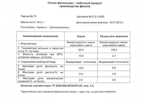 Печное топливо (Фенольная смола) грн.8