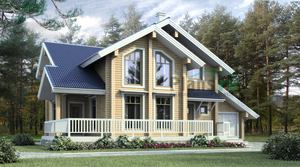 Деревянные дома из оцилиндрованного бревна  грн.