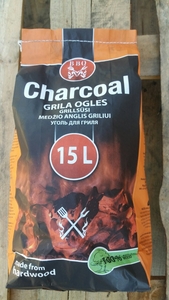 Древесный уголь в бумажном мешке с логотипом грн.0