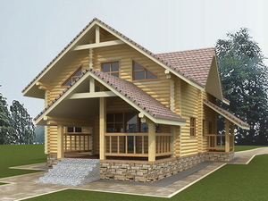 Дома из оцилиндрованного бруса грн.0